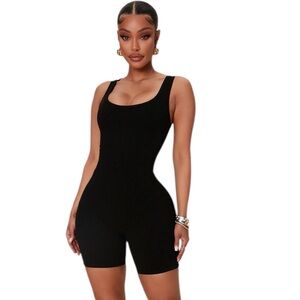 NWT Fashion Nova ready for everything Black Romper 1X